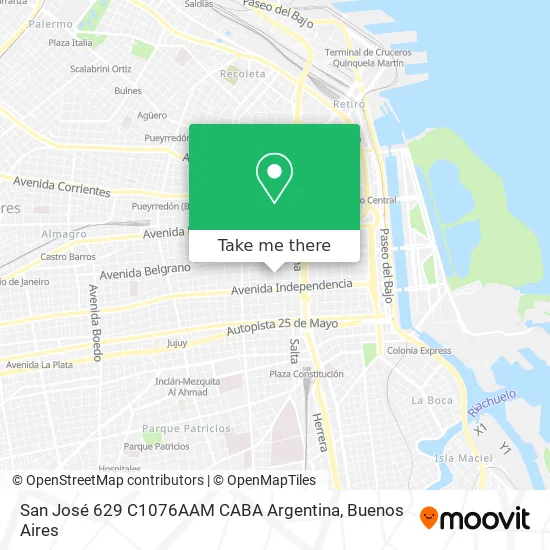Mapa de San José 629  C1076AAM CABA  Argentina