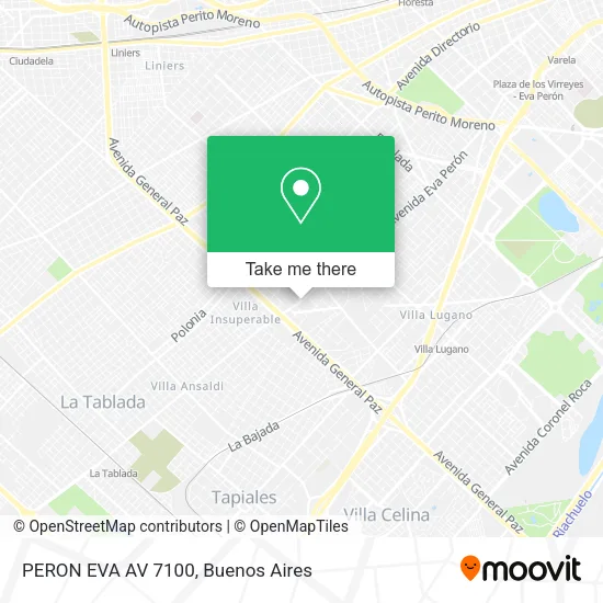 Mapa de PERON EVA AV  7100