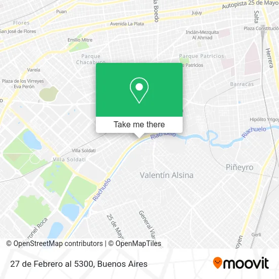 Mapa de 27 de Febrero al 5300