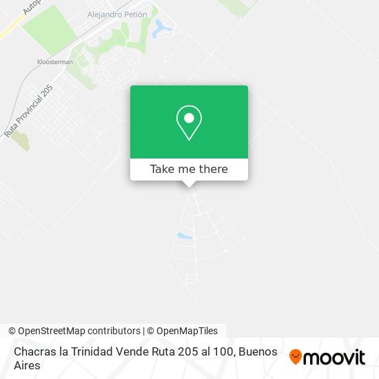 Mapa de Chacras la Trinidad  Vende  Ruta 205 al 100