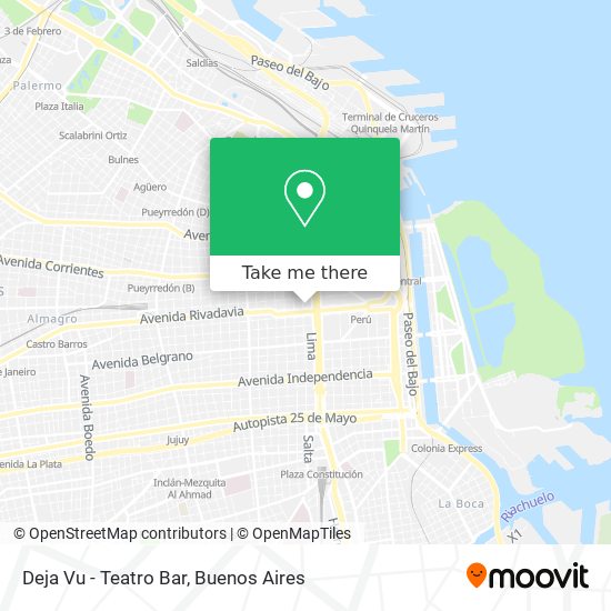 Deja Vu - Teatro Bar map