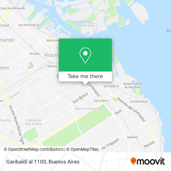 Mapa de Garibaldi  al 1100