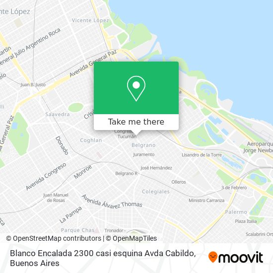 Mapa de Blanco Encalada 2300  casi esquina Avda  Cabildo