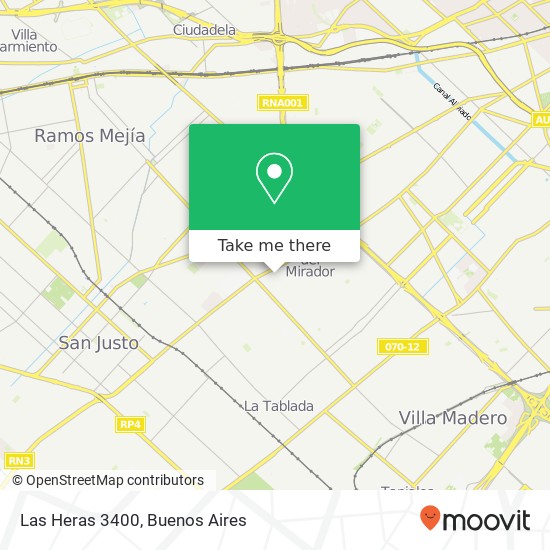 Las Heras   3400 map