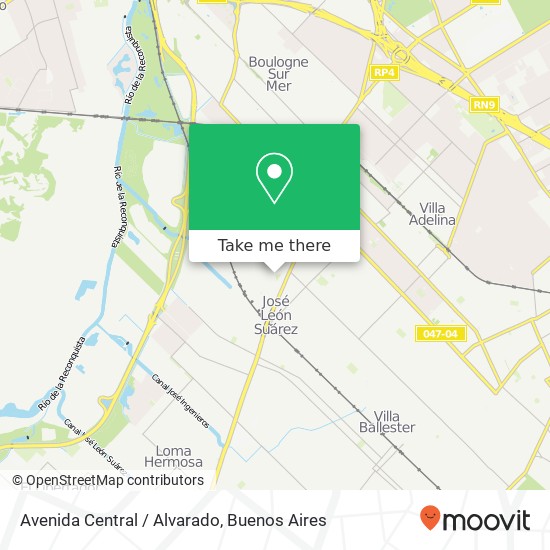 Mapa de Avenida Central / Alvarado