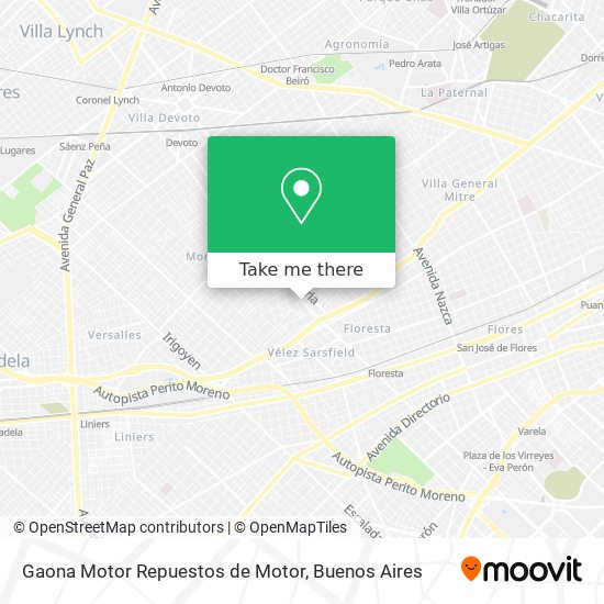 Gaona Motor Repuestos de Motor map