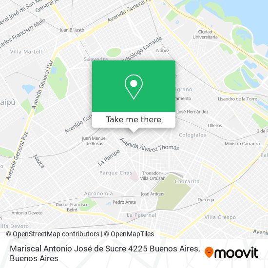 Mariscal Antonio José de Sucre 4225  Buenos Aires map
