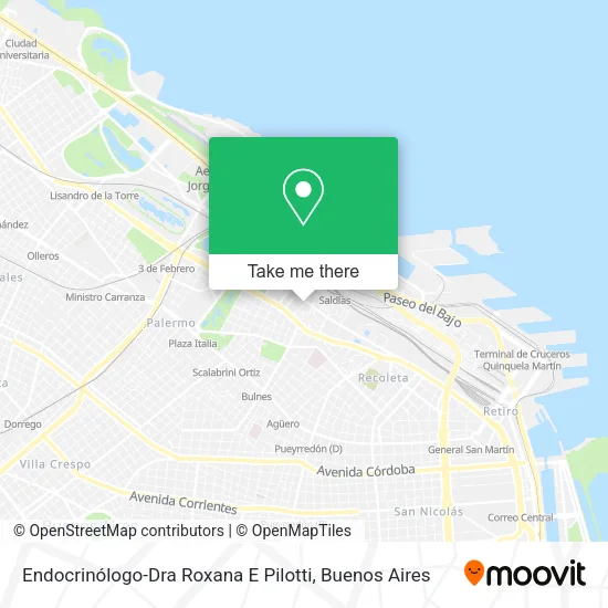 Mapa de Endocrinólogo-Dra Roxana E Pilotti