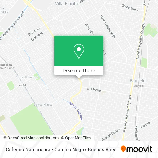 Mapa de Ceferino Namúncura / Camino Negro