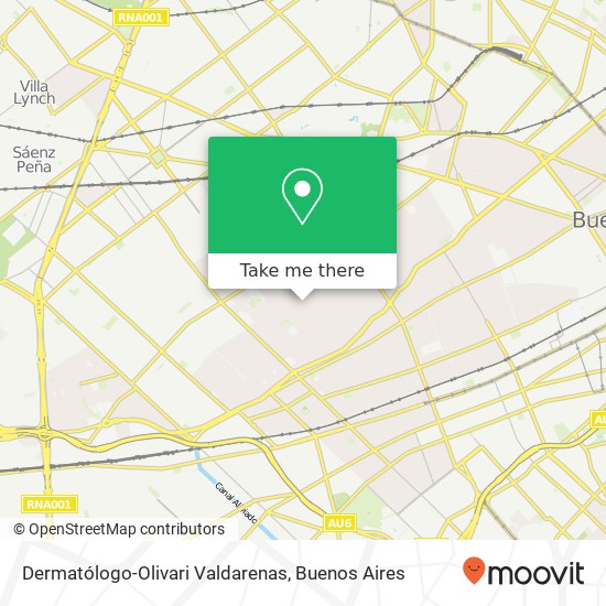 Dermatólogo-Olivari Valdarenas map