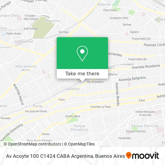 Av  Acoyte 100  C1424 CABA  Argentina map
