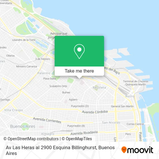 Av  Las Heras al 2900  Esquina Billinghurst map