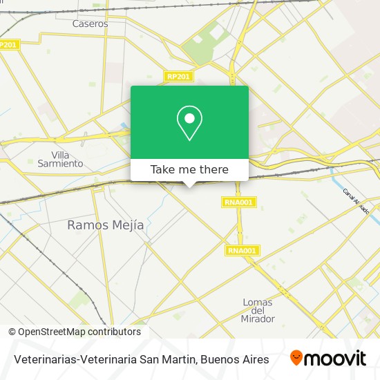 Mapa de Veterinarias-Veterinaria San Martin
