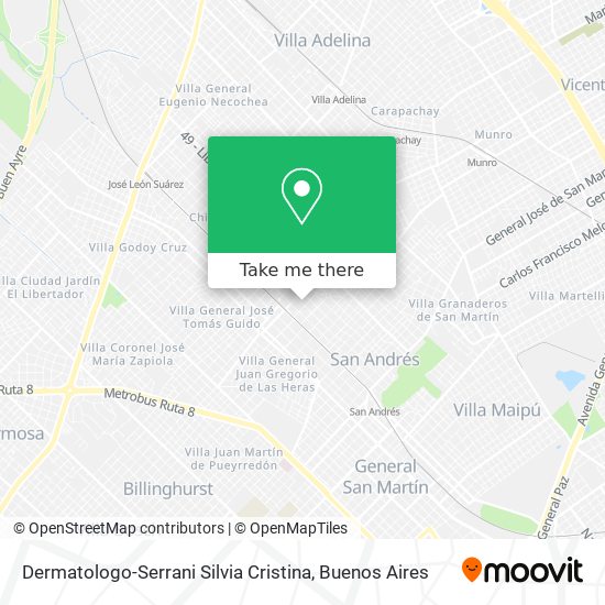 Mapa de Dermatologo-Serrani Silvia Cristina