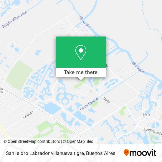 San Isidro Labrador  villanueva tigre map