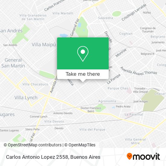 Carlos Antonio Lopez 2558 map