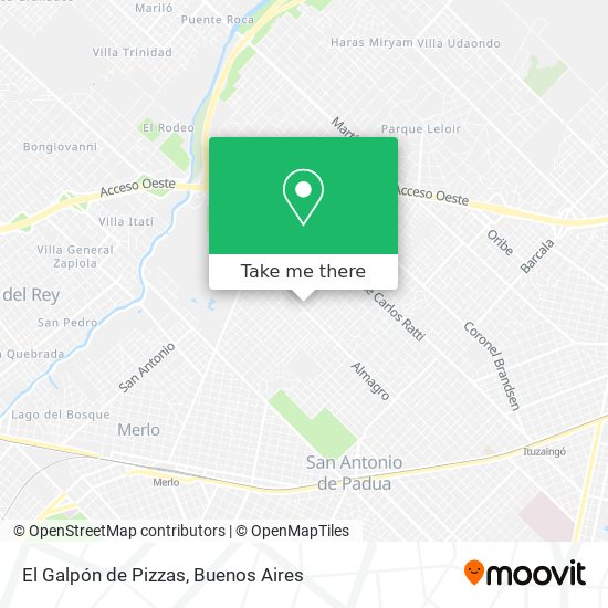 El Galpón de Pizzas map