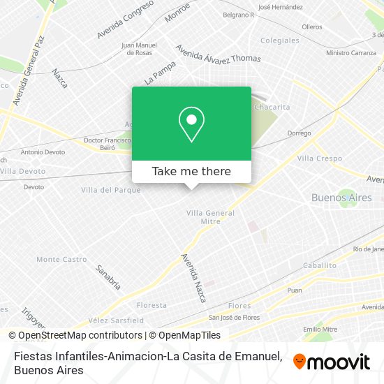 Mapa de Fiestas Infantiles-Animacion-La Casita de Emanuel