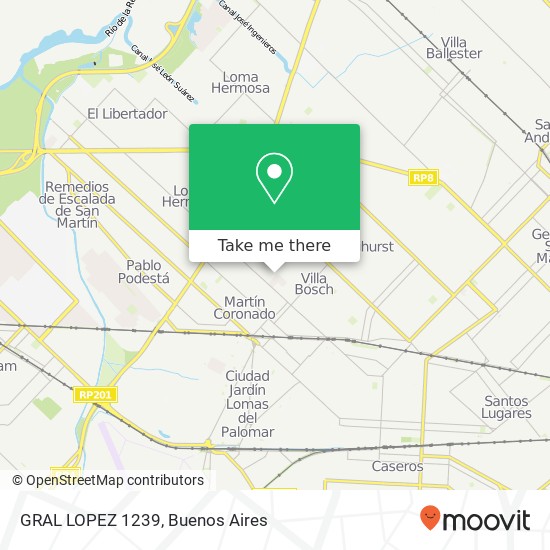 GRAL  LOPEZ 1239 map