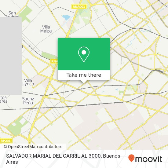 SALVADOR MARIAL DEL CARRIL AL 3000 map