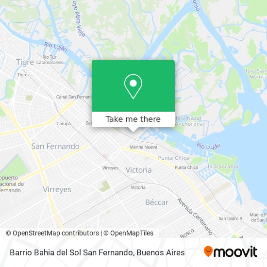 Mapa de Barrio Bahia del Sol  San Fernando