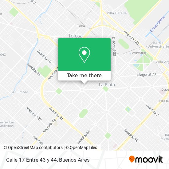 Calle 17 Entre 43 y 44 map