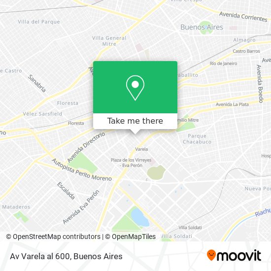 Av  Varela al 600 map