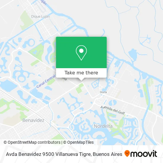 Mapa de Avda Benavidez 9500  Villanueva  Tigre