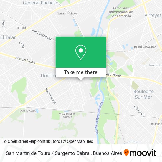 Mapa de San Martín de Tours / Sargento Cabral