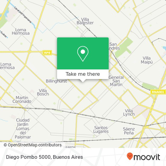 Diego Pombo 5000 map