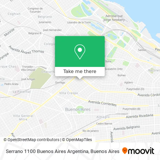 Mapa de Serrano 1100  Buenos Aires  Argentina