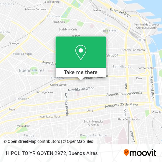 HIPOLITO YRIGOYEN  2972 map