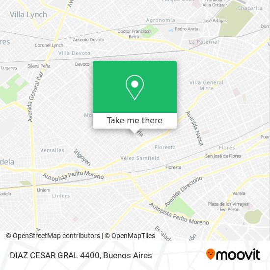 Mapa de DIAZ  CESAR  GRAL  4400
