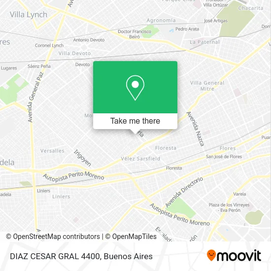 Mapa de DIAZ  CESAR  GRAL  4400