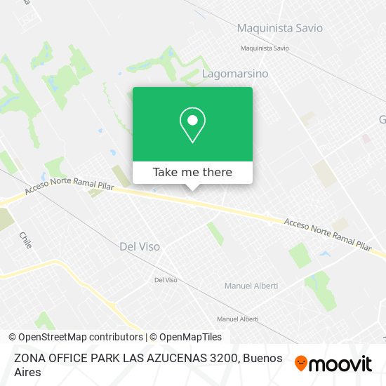 ZONA OFFICE PARK   LAS AZUCENAS 3200 map