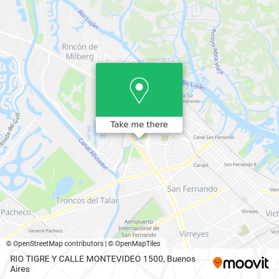 RIO TIGRE Y CALLE MONTEVIDEO 1500 map