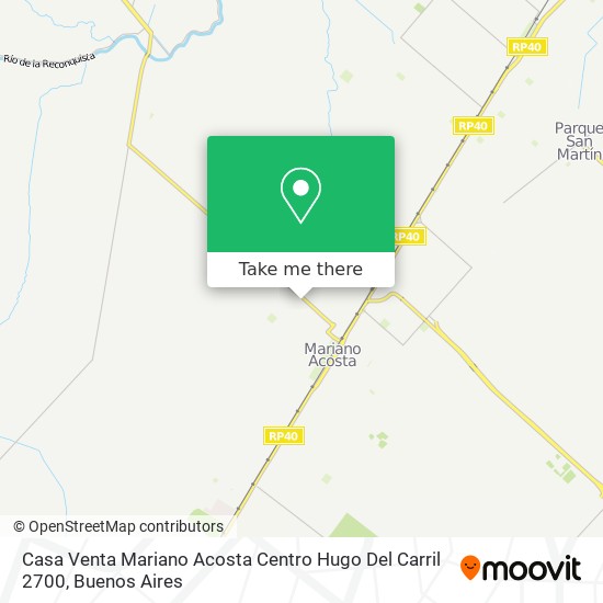 Casa Venta Mariano Acosta Centro Hugo Del Carril 2700 map
