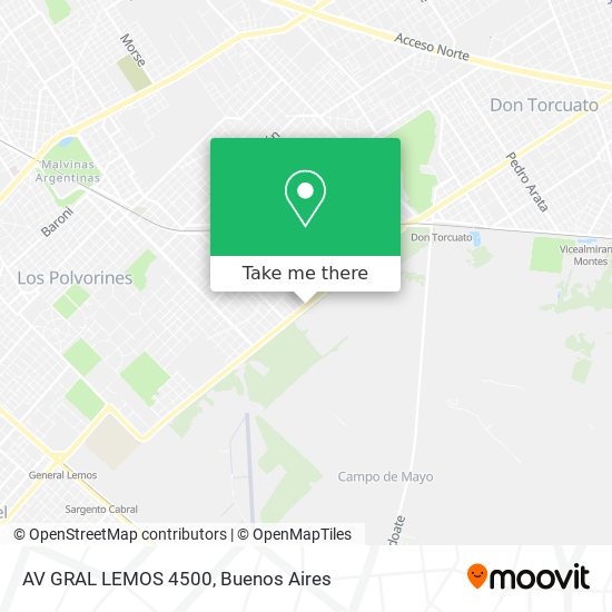 AV GRAL LEMOS 4500 map