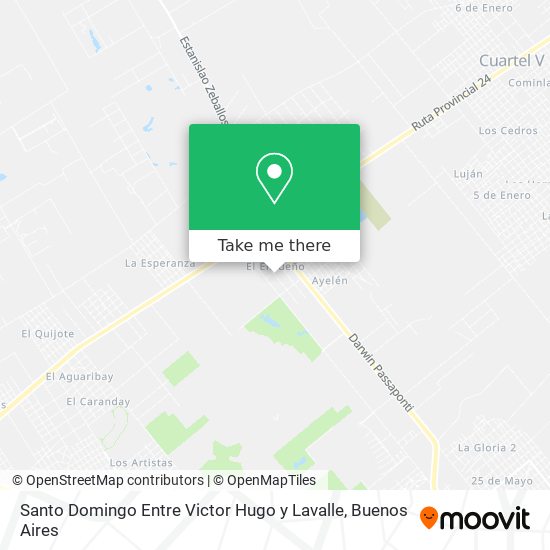 Santo Domingo Entre Victor Hugo y Lavalle map