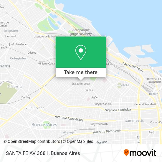 Mapa de SANTA FE AV  3681
