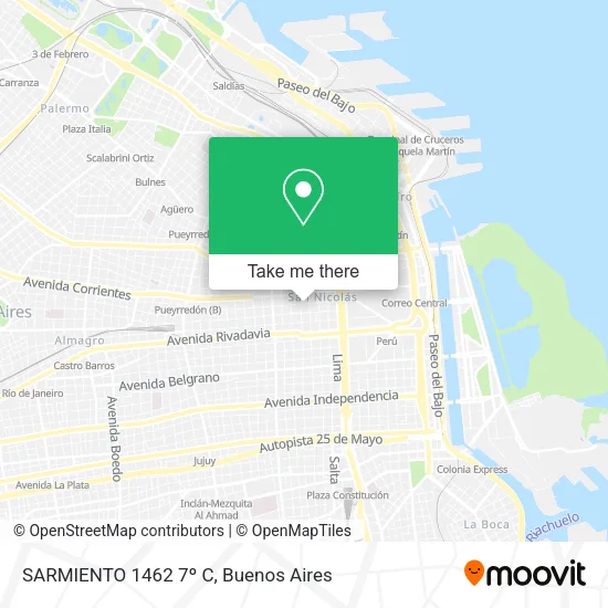 SARMIENTO 1462 7º C map