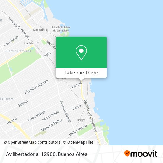 Av libertador  al 12900 map