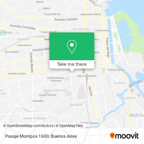 Pasaje Mompox 1600 map