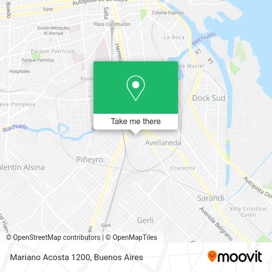 Mariano Acosta 1200 map