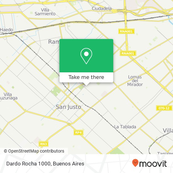 Dardo Rocha  1000 map