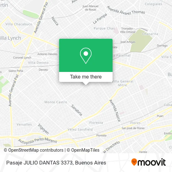 Mapa de Pasaje JULIO DANTAS 3373