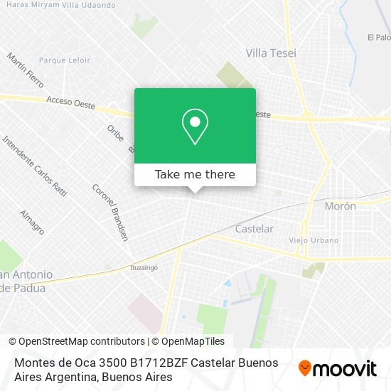 Montes de Oca 3500  B1712BZF Castelar  Buenos Aires  Argentina map