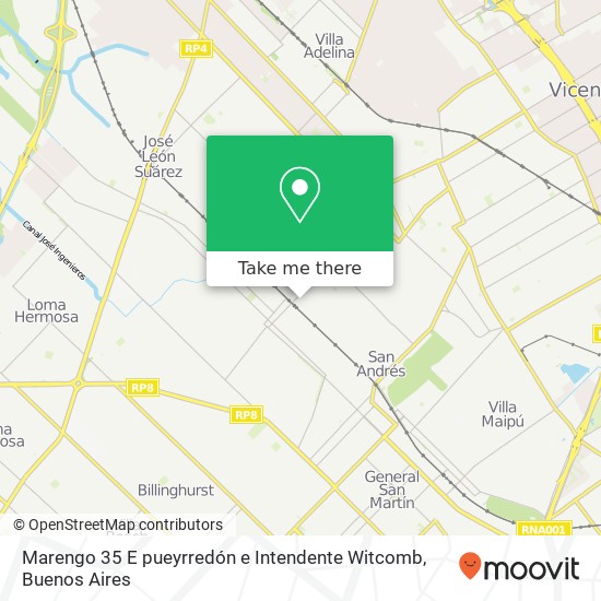 Mapa de Marengo 35 E pueyrredón e Intendente Witcomb