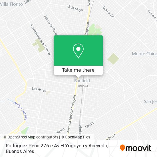 Rodriguez Peña 276 e  Av  H  Yrigoyen y Acevedo map