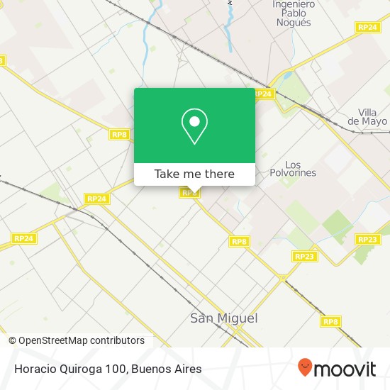 Horacio Quiroga 100 map